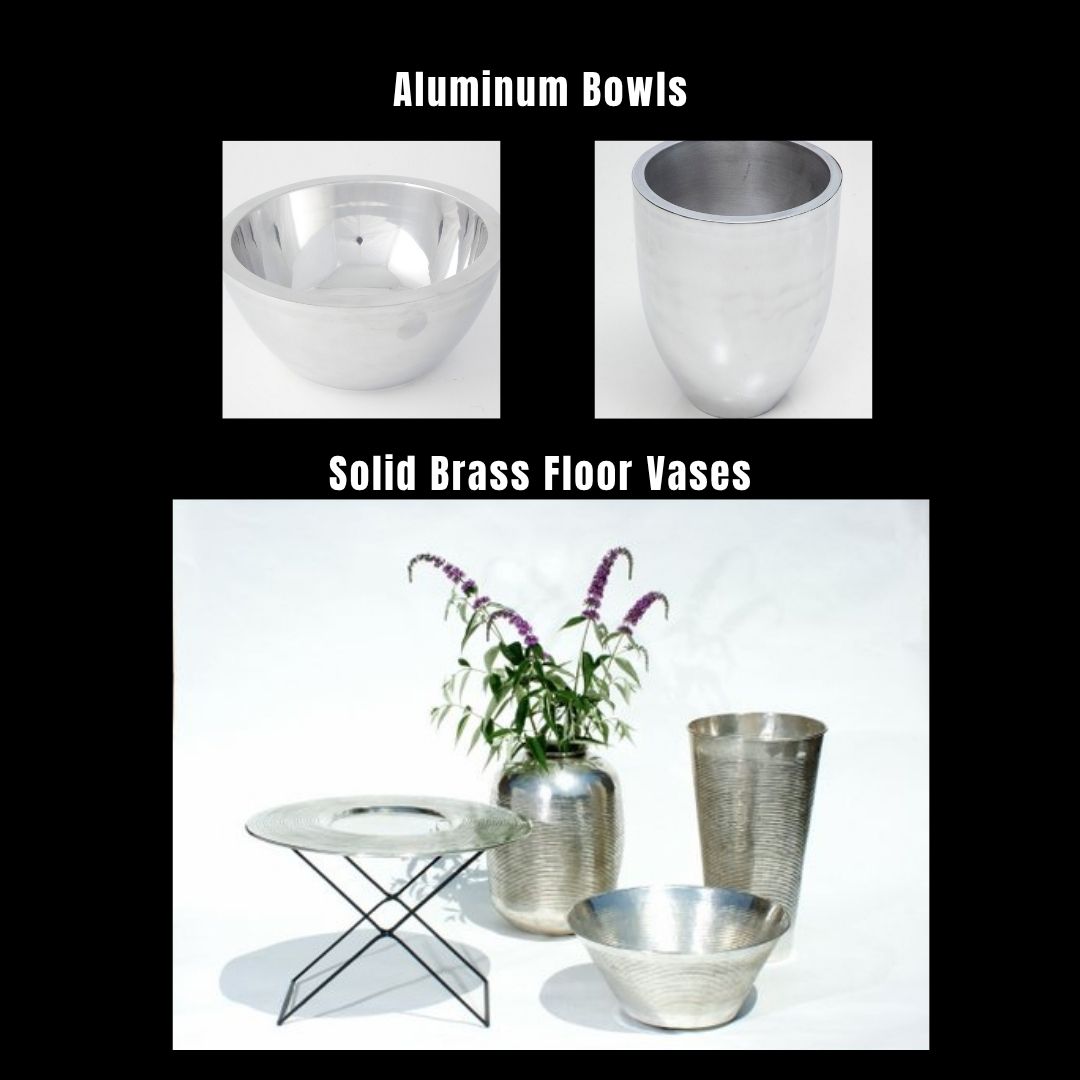 Polished hand-finished aluminum lidded box